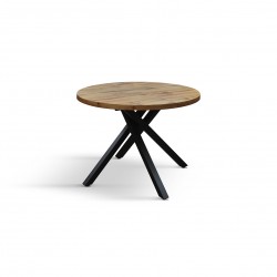 Tavolo rotondo legno rustico cmø100h.75 aperto cm 100x140h.75 nuovo art.2220 consegna gratuita-arredamentishop.it  Tempesta O...