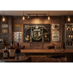 Orologio da parete industrial nuovo cm 90x60h.16,5 art.119204 consegna gratuita-arredamentishop.it  AD TREND Offerte mobili 1...