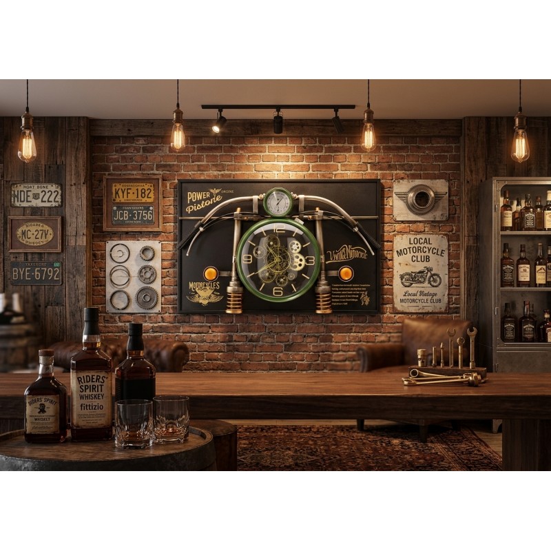 Orologio da parete industrial nuovo cm 90x60h.16,5 art.119204 consegna gratuita-arredamentishop.it  AD TREND Offerte mobili 1...