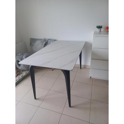 Tavolo da Pranzo 140x80 Ceramica Effetto Marmo Statuario - NUOVO - Art. 2299 - ArredamentiShop.it  Tempesta Offerte mobili 14...