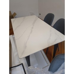 Tavolo da Pranzo 140x80 Ceramica Effetto Marmo Statuario - NUOVO - Art. 2299 - ArredamentiShop.it  Tempesta Offerte mobili 14...
