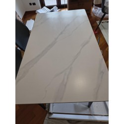 Tavolo da Pranzo 140x80 Ceramica Effetto Marmo Statuario - NUOVO - Art. 2299 - ArredamentiShop.it  Tempesta Offerte mobili 14...