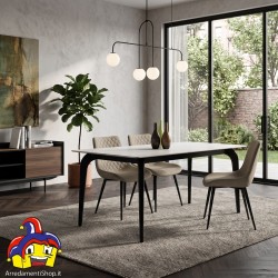 Tavolo da Pranzo 140x80 Ceramica Effetto Marmo Statuario - NUOVO - Art. 2299 - ArredamentiShop.it  Tempesta Offerte mobili 14...