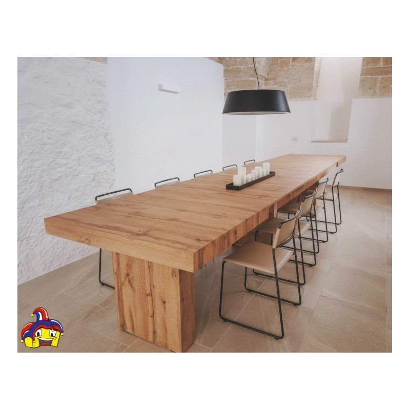 Tavolo allungabile legno cm 160x90h.76 aperto cm 410 nuovo art.1678 consegna gratuita-arredamentishop.it  Tempesta Offerte mo...