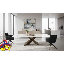 Tavolo ceramica effetto marmo cm 180x90h.76 allungabile cm 220/260 art.2064 nuovo consegna gratuita-arredamentishop.it  Tempe...
