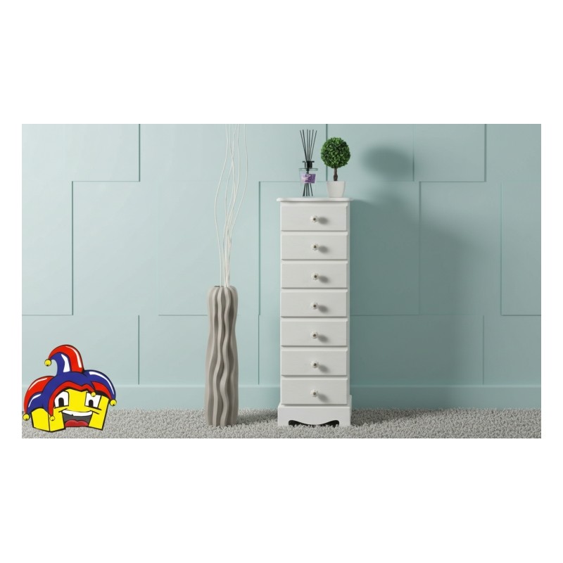 Cassettiera alta e stretta bianca cm 29,5x23h.89 art.50259 nuova consegna gratuita-arredamentishop.it  AD TREND Offerte mobil...