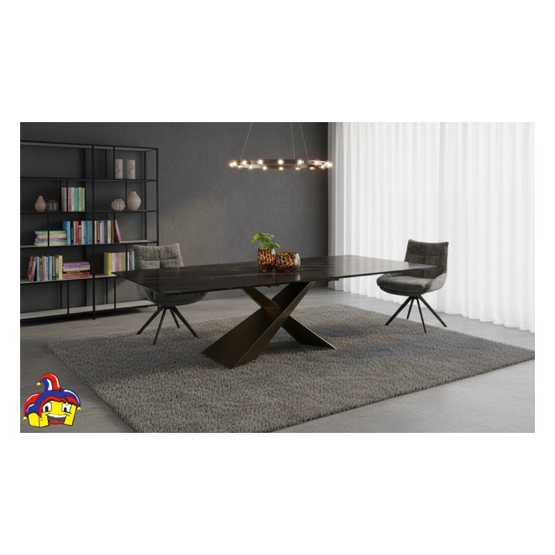 Tavolo allungabile ceramica art.2061 cm 180x90h.76 aperto cm 220/260 nuovo consegna gratuita-arredamentishop.it  Tempesta Off...