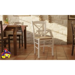 Sedia shabby seduta paglia set 2 pezzi nuova art.714 consegna gratuita-arredamentishop.it  Tempesta Offerte mobili 125,00 € 1...