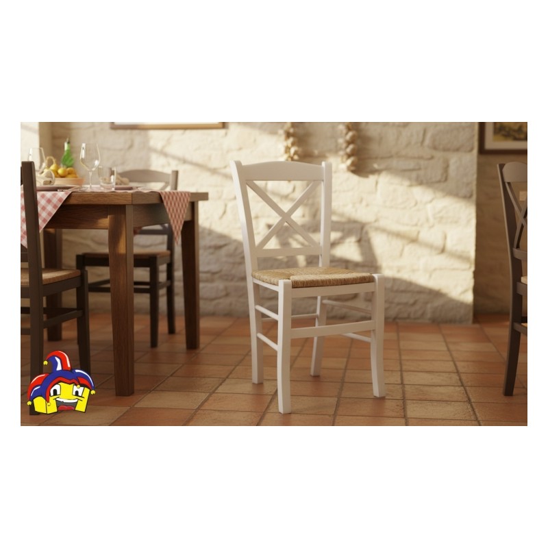 Sedia shabby seduta paglia set 2 pezzi nuova art.714 consegna gratuita-arredamentishop.it  Tempesta Offerte mobili 125,00 € 1...