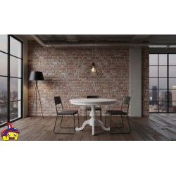Tavolo rotondo allungabile bianco cm 120 aperto 160 nuovo art.1453 consegna gratuita-arredamentishop.it  Tempesta Offerte mob...