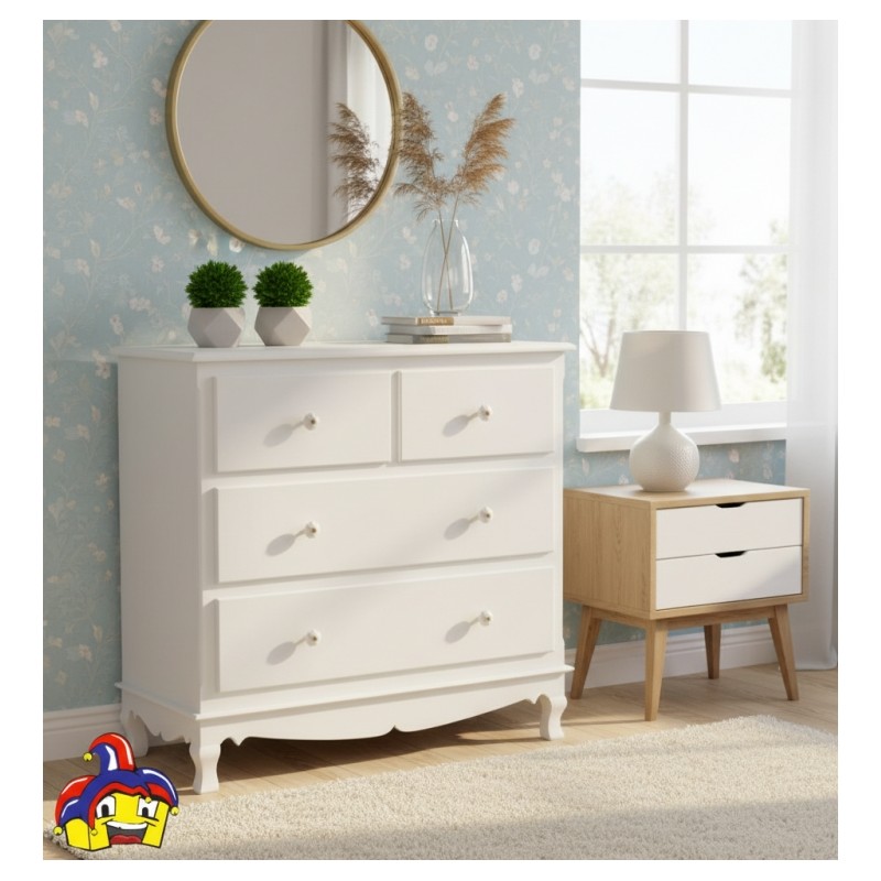 Cassettiera bianca opaca cm 80x40h.80,5 nuova art.50264 consegna gratuita-arredamentishop.it  AD TREND Offerte mobili 190,00 ...