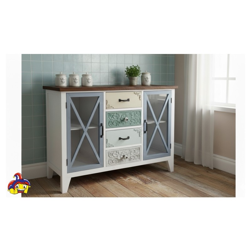 Credenza cucina vintage cm 105x36h.78 nuova art.101653 consegna gratuita-arredamentishop.it  AD TREND Offerte mobili 220,00 €...