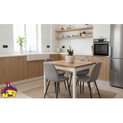 Tavolo quadrato design cm 90x90h.76,5 apertura a libro cm 180x90h.74,5 nuovo art. 2140 consegna gratuita-arredamentishop.it  ...