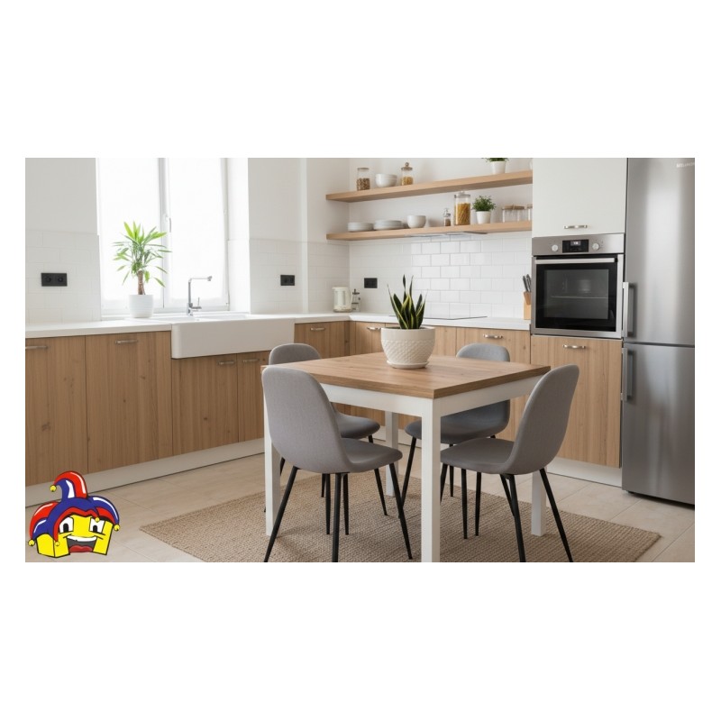 Tavolo quadrato design cm 90x90h.76,5 apertura a libro cm 180x90h.74,5 nuovo art. 2140 consegna gratuita-arredamentishop.it  ...