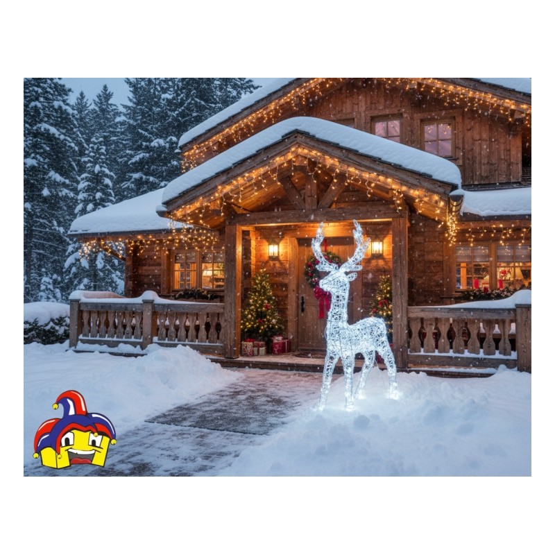 Renna luminosa 600 LED h. 158 interno/esterno nuova art.70040 consegna gratuita-arredamentishop.it  AD TREND Offerte mobili 1...