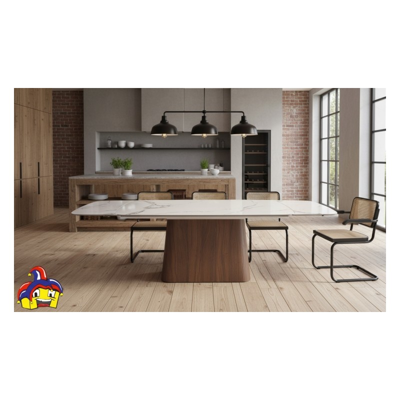 Tavolo in gres porcellanato cm 160x90h.76 aperto cm 200/240 nuovo art.2121 consegna gratuita-arredamentishop.it  Tempesta Off...