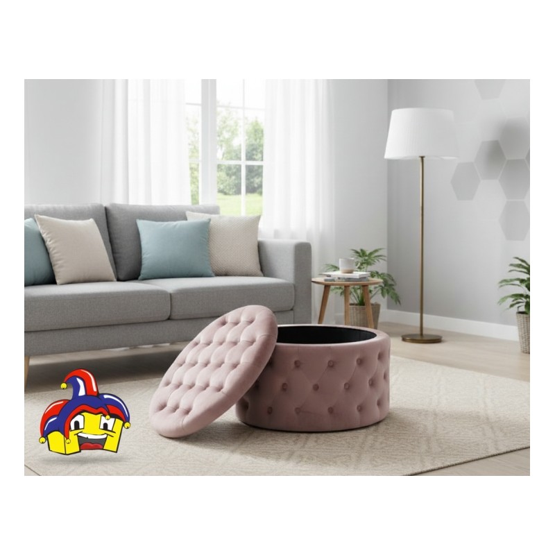 Pouf contenitore rosa cipria cm 70h.42 nuovo art.74386 consegna gratuita-arredamentishop.it  AD TREND Offerte mobili 115,00 €...