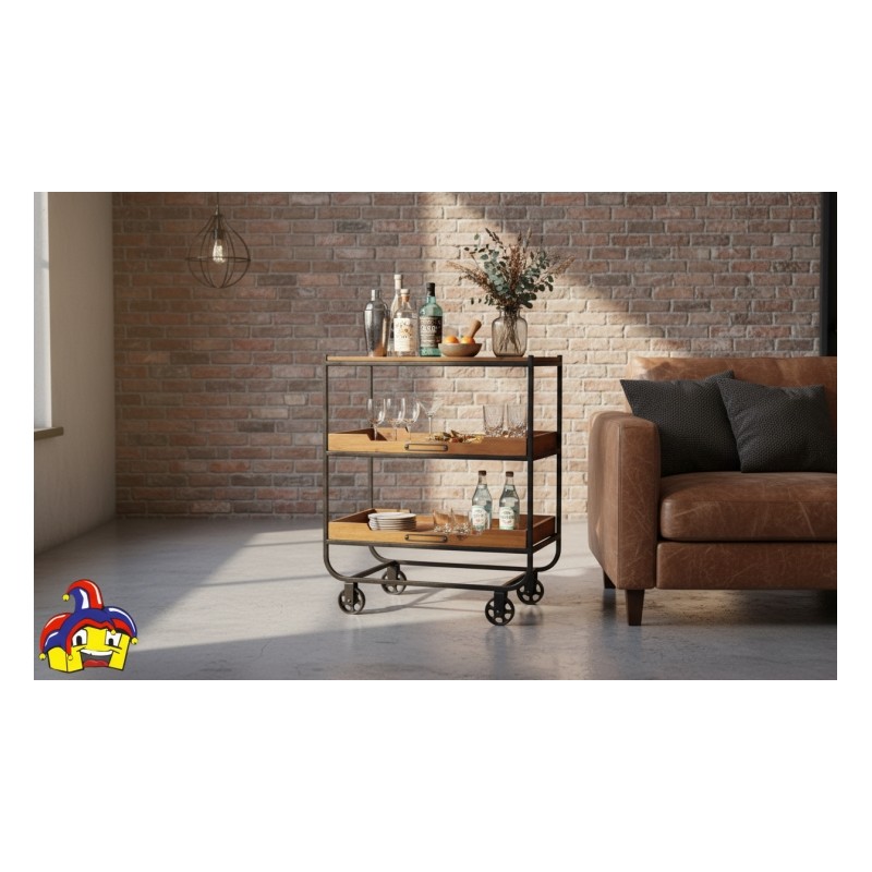 Carrello bar montato cm 60x33h.75,5 nuovo art.74844 consegna gratuita-arredamentishop.it  AD TREND Offerte mobili 115,00 € 11...