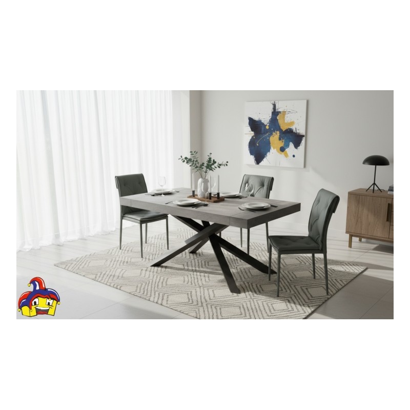Tavolo industriale allungabile cm 160x90h.77 aperto cm 210/260 nuovo art.1613 consegna gratuita-arredamentishop.it  Tempesta ...