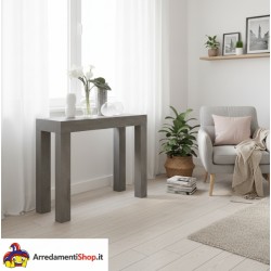 Consolle allungabile grigio 3 metri cm 90x45h.76 aperta cm 90x300 nuova art.1874 consegna gratuita-arredamentishop.it  Tempes...