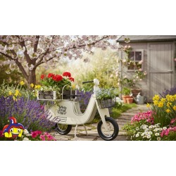 Decorazione da giardino cm 111x46h.75 art.115187 fioriera scooter consegna gratuita-arredamentishop.it  AD TREND Offerte mobi...