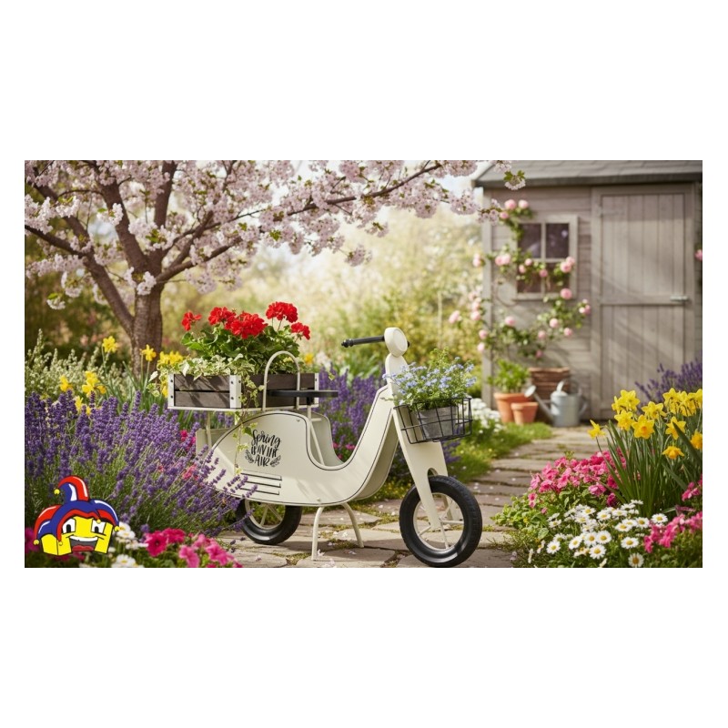 Decorazione da giardino cm 111x46h.75 art.115187 fioriera scooter consegna gratuita-arredamentishop.it  AD TREND Offerte mobi...