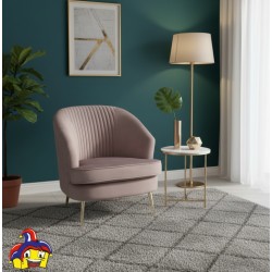 Poltrona rosa antico velluto cm 68x72h.80 nuova art.71580 consegna gratuita-arredamentishop.it  AD TREND Offerte mobili 178,0...