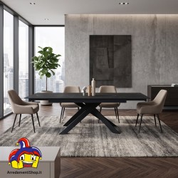 Tavolo in Ceramica Calacatta Black Lux Allungabile 160/240x90 cm - NUOVO - art. 2287 | ArredamentiShop.it  Tempesta Offerte m...