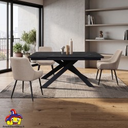 Tavolo in Ceramica Calacatta Black Lux Allungabile 160/240x90 cm - NUOVO - art. 2287 | ArredamentiShop.it  Tempesta Offerte m...