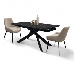 Tavolo in Ceramica Calacatta Black Lux Allungabile 160/240x90 cm - NUOVO - art. 2287 | ArredamentiShop.it  Tempesta Offerte m...