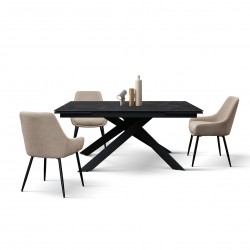 Tavolo in Ceramica Calacatta Black Lux Allungabile 160/240x90 cm - NUOVO - art. 2287 | ArredamentiShop.it  Tempesta Offerte m...