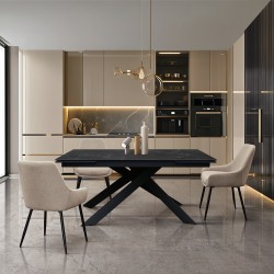 Tavolo in Ceramica Calacatta Black Lux Allungabile 160/240x90 cm - NUOVO - art. 2287 | ArredamentiShop.it  Tempesta Offerte m...