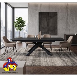 Tavolo in Ceramica Calacatta Black Lux Allungabile 160/240x90 cm - NUOVO - art. 2287 | ArredamentiShop.it  Tempesta Offerte m...