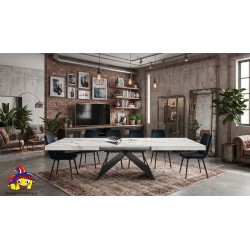 Tavolo Allungabile Statuario L. 160-240 P. 90 H. 77 Nuovo - Tavoli Industrial Chic Art. 2310 - Arredamentishop.it  Tempesta O...