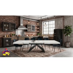 Tavolo Allungabile Statuario L. 160-240 P. 90 H. 77 Nuovo - Tavoli Industrial Chic Art. 2310 - Arredamentishop.it  Tempesta O...