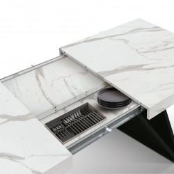 Tavolo Allungabile Statuario L. 160-240 P. 90 H. 77 Nuovo - Tavoli Industrial Chic Art. 2310 - Arredamentishop.it  Tempesta O...