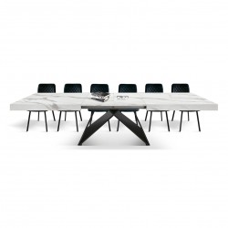 Tavolo Allungabile Statuario L. 160-240 P. 90 H. 77 Nuovo - Tavoli Industrial Chic Art. 2310 - Arredamentishop.it  Tempesta O...