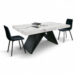 Tavolo Allungabile Statuario L. 160-240 P. 90 H. 77 Nuovo - Tavoli Industrial Chic Art. 2310 - Arredamentishop.it  Tempesta O...