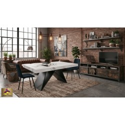 Tavolo Allungabile Statuario L. 160-240 P. 90 H. 77 Nuovo - Tavoli Industrial Chic Art. 2310 - Arredamentishop.it  Tempesta O...