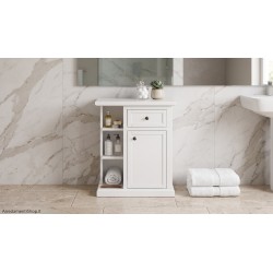 Mobiletto Salvaspazio Multiuso Bianco L.64 P.32 H.74 cm - NUOVO - Art. 1373 | ArredamentiShop.it  Tempesta Offerte mobili 140...