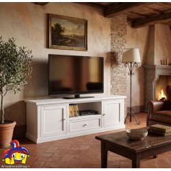 Porta TV Bianco Classico in Legno 160x45x56 cm Già Montato, Prodotto Nuovo - art.1003 - ArredamentiShop.it  Tempesta Offerte ...