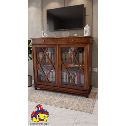 Libreria Bassano Bassa Montata 2 Ante Vetro e Legno cm 110x40h100 Nuovo art.0765 ArredamentiShop.it  Tempesta Offerte mobili ...