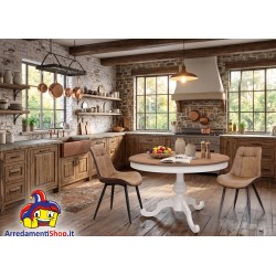 Tavolo rotondo per 6 persone (Allungabile Ø 100-140 cm) Nuovo - Art. 2376 | ArredamentiShop.it  Tempesta Offerte mobili 520,0...