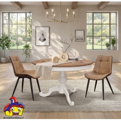 Tavolo rotondo per 6 persone (Allungabile Ø 100-140 cm) Nuovo - Art. 2376 | ArredamentiShop.it  Tempesta Offerte mobili 520,0...