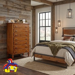 Settimino in Legno Massello 7 Cassetti Arte Povera Noce 85x47h138 cm - Nuovo art.6019A - arredamentishop.it  Zanini Offerte m...