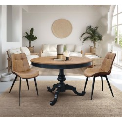 Tavolo da Pranzo Rotondo Allungabile cm 100-140 Bicolore Nuovo art.2378 - Arredamentishop.it  Tempesta Offerte mobili 520,00 ...