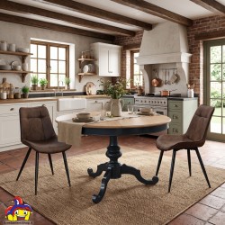 Tavolo da Pranzo Rotondo Allungabile cm 100-140 Bicolore Nuovo art.2378 - Arredamentishop.it  Tempesta Offerte mobili 520,00 ...