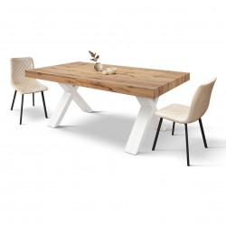 Tavolo 20 Persone Allungabile cm 180/480x90h77 Rovere Rustico e Bianco Art. 2407 NUOVO ArredamentiShop.it  Tempesta Offerte m...
