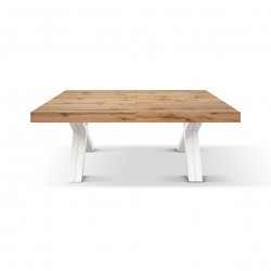 Tavolo 20 Persone Allungabile cm 180/480x90h77 Rovere Rustico e Bianco Art. 2407 NUOVO ArredamentiShop.it  Tempesta Offerte m...