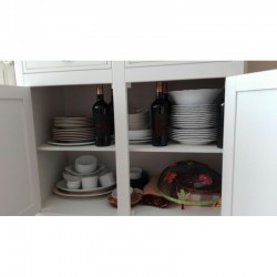 Credenza con Vetrina Classica Bianca L 104 x P 43 x H 218 cm - Nuovo - art.499 - ArredamentiShop.it  Tempesta Offerte mobili ...